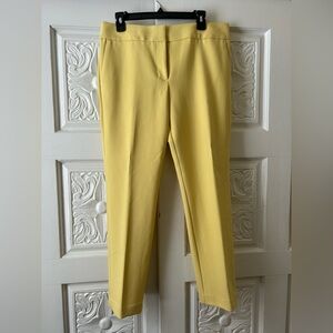 Beautiful Butter Yellow LOFT Marisa Ankle Trousers - Size 8. NWOT